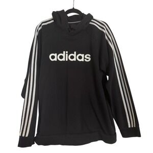 Adidas Originals Black Hoodie‎ Sweatshirt Pullover Large Logo Unisex Size Large